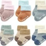 Khillayox Newborn Baby Socks Kids Warm Woolen Socks for Kids (0-6 Months) Winter socks Ankle length for Kids Baby boys And Baby girls Pack of (4)